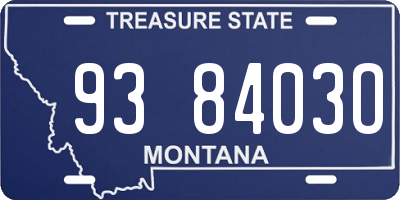 MT license plate 938403O