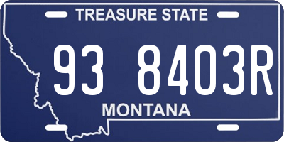 MT license plate 938403R