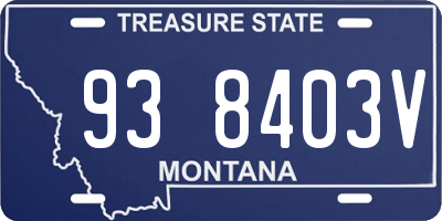 MT license plate 938403V