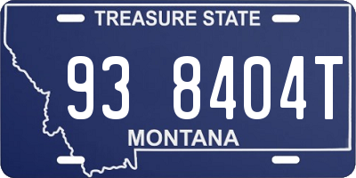 MT license plate 938404T