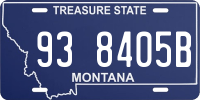 MT license plate 938405B