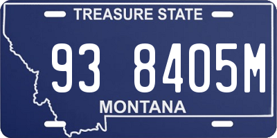 MT license plate 938405M