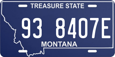 MT license plate 938407E