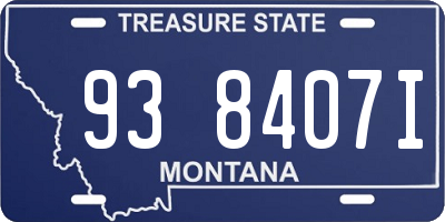 MT license plate 938407I