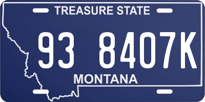 MT license plate 938407K
