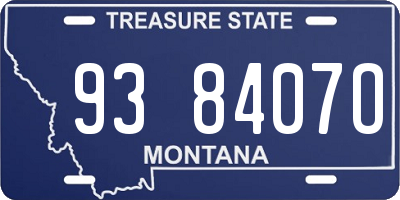 MT license plate 938407O