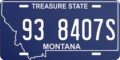 MT license plate 938407S