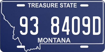 MT license plate 938409D