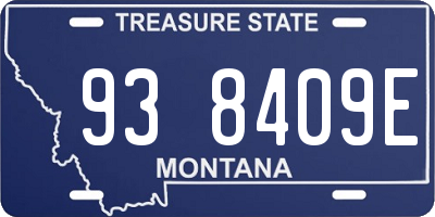 MT license plate 938409E