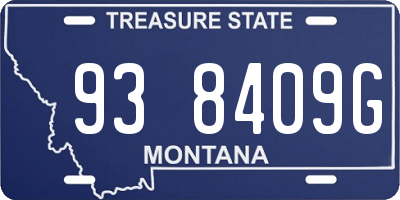 MT license plate 938409G