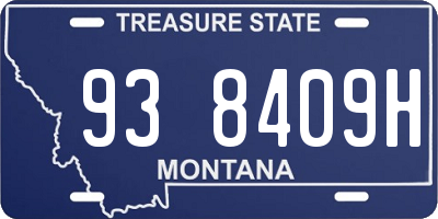 MT license plate 938409H