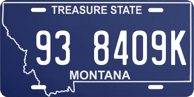 MT license plate 938409K
