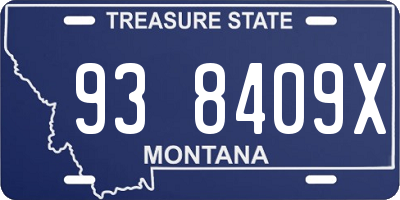 MT license plate 938409X