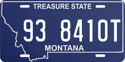 MT license plate 938410T