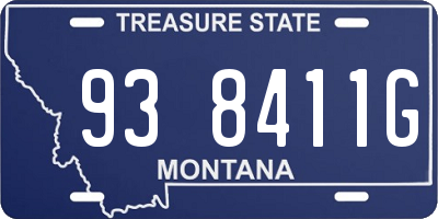 MT license plate 938411G