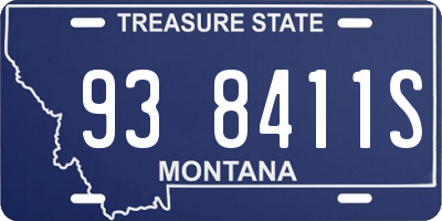 MT license plate 938411S