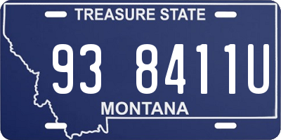 MT license plate 938411U