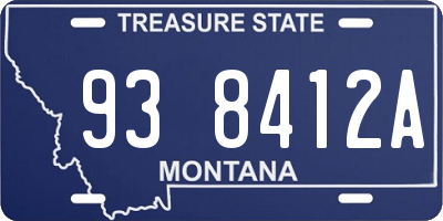 MT license plate 938412A