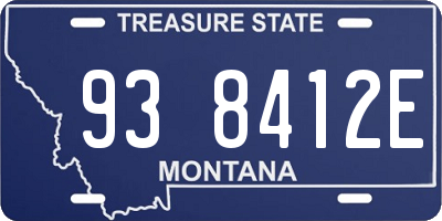 MT license plate 938412E