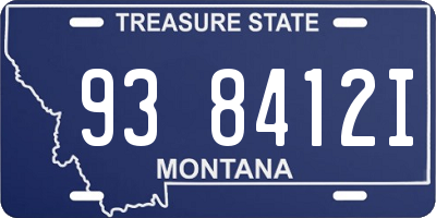 MT license plate 938412I