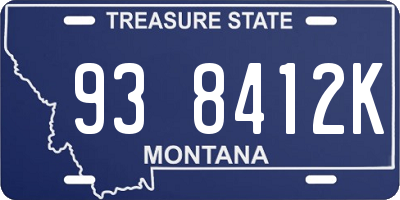 MT license plate 938412K