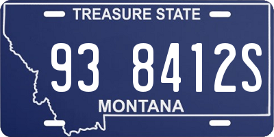 MT license plate 938412S
