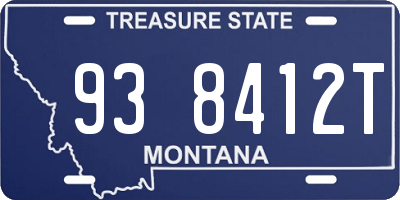 MT license plate 938412T