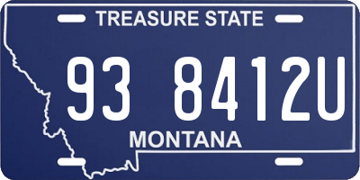 MT license plate 938412U