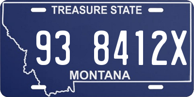 MT license plate 938412X