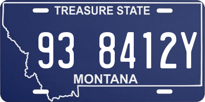 MT license plate 938412Y