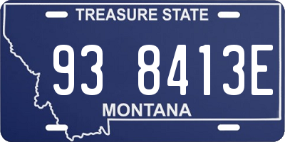 MT license plate 938413E