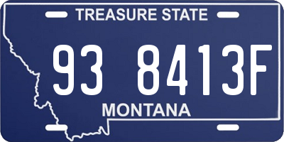MT license plate 938413F