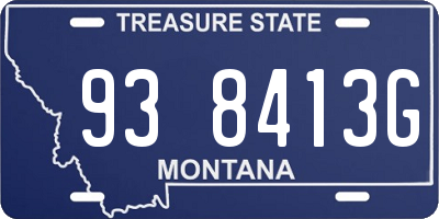 MT license plate 938413G