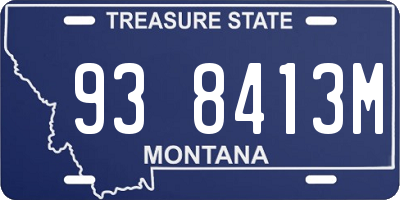 MT license plate 938413M