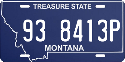 MT license plate 938413P