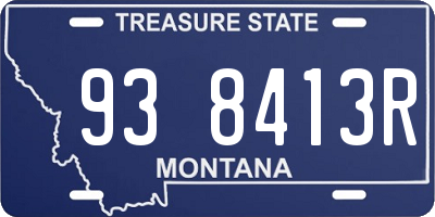 MT license plate 938413R