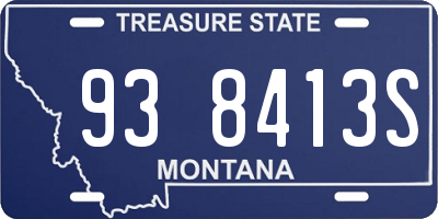 MT license plate 938413S