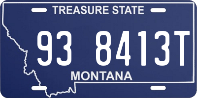 MT license plate 938413T