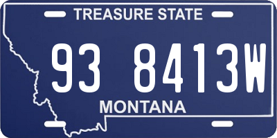 MT license plate 938413W