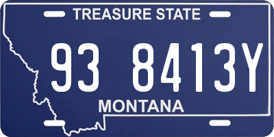 MT license plate 938413Y