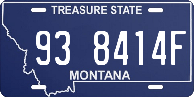 MT license plate 938414F