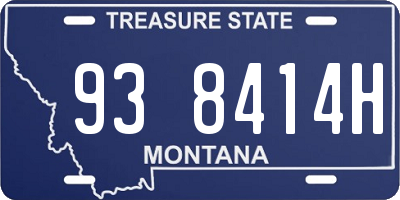 MT license plate 938414H