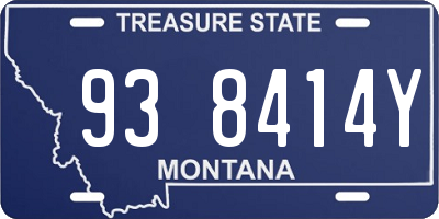 MT license plate 938414Y