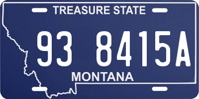 MT license plate 938415A