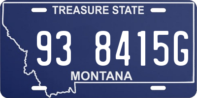 MT license plate 938415G