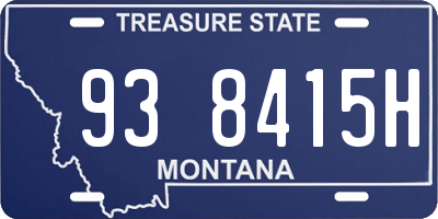MT license plate 938415H