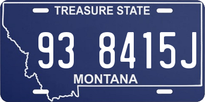 MT license plate 938415J