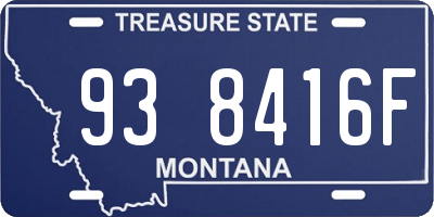MT license plate 938416F