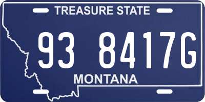 MT license plate 938417G