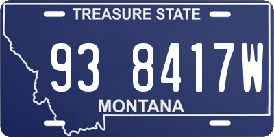 MT license plate 938417W